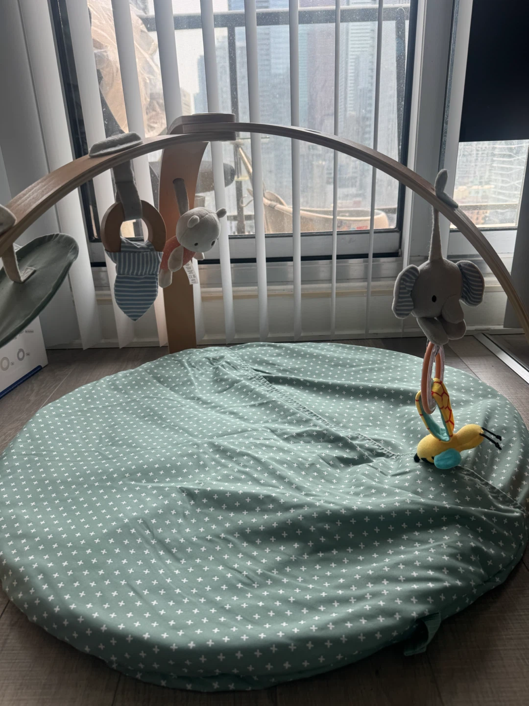 Wooden Baby Play Gym with Mat - photo 2