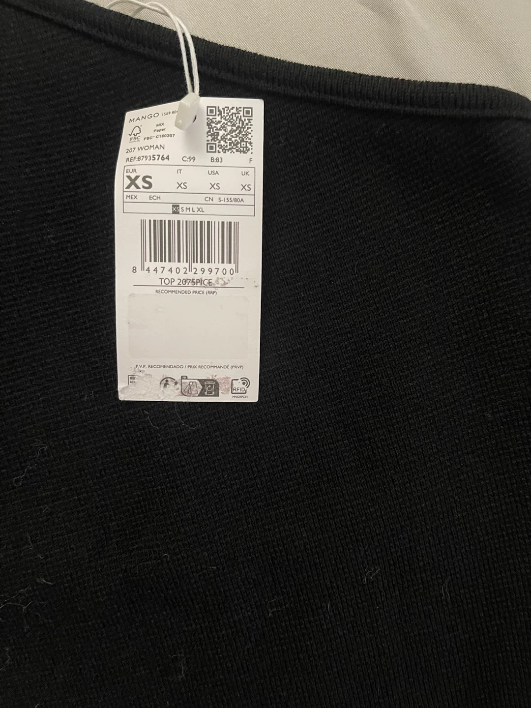 MANGO Black One-Shoulder Top - photo 2