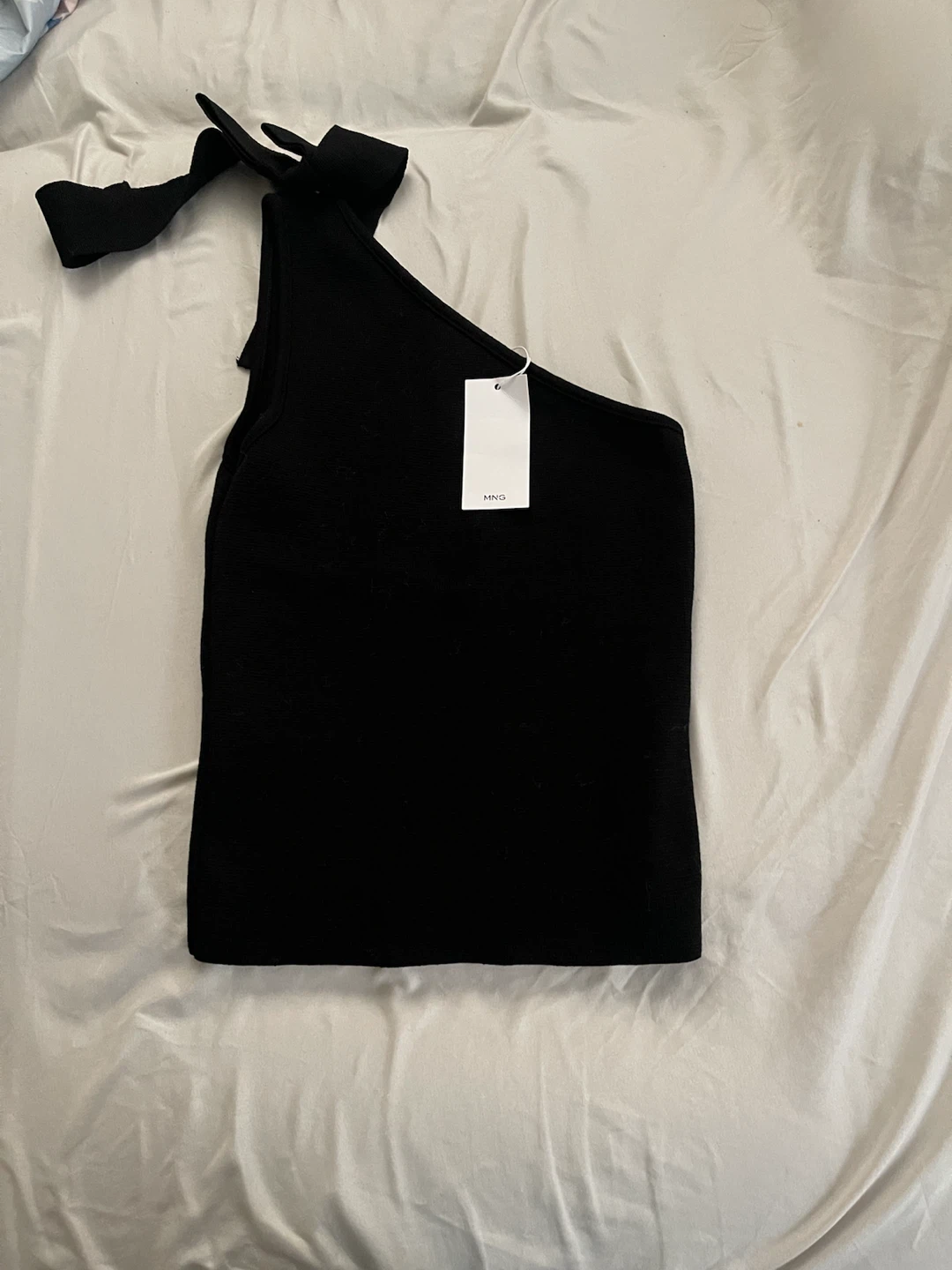 MANGO Black One-Shoulder Top - photo 3