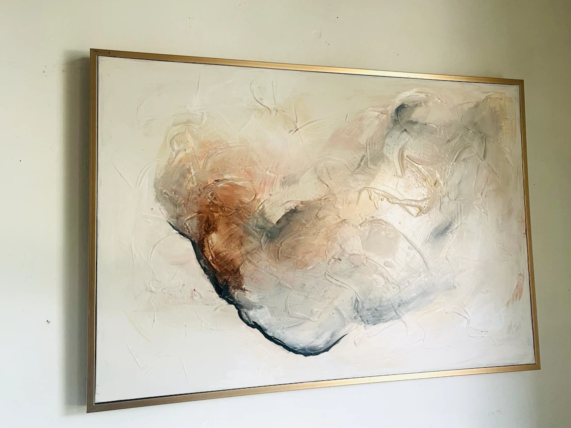 *Reduced Set of 2 Abstract Paintings Framed 25x37” each - photo 5