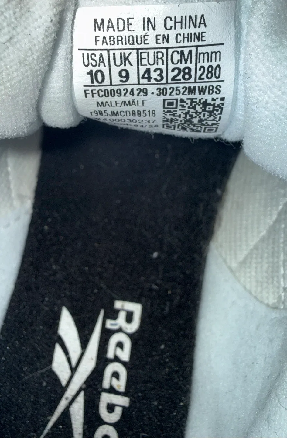 Reebok Club C 85 Shoes White Black Gum Sole Size 10 - photo 2