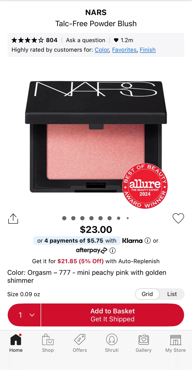 BNIB NARS Blush "Orgasm" 1.2g - photo 3