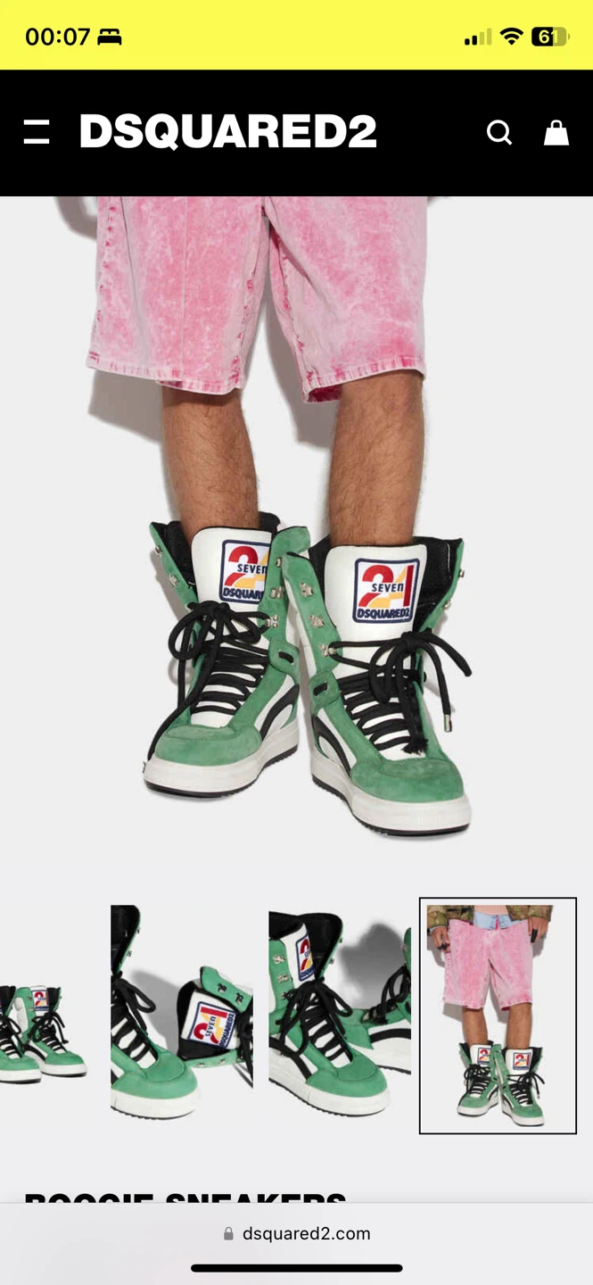 DSQUARED2 Green High-Top Sneakers Limited edition - photo 5