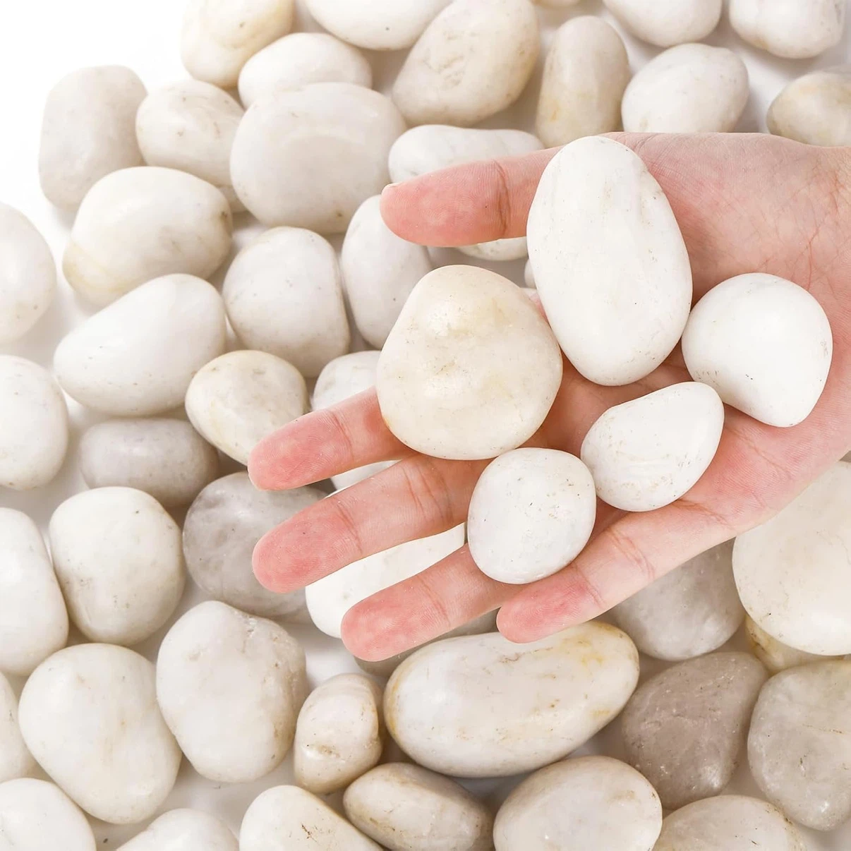 Mix White pebbles for decor