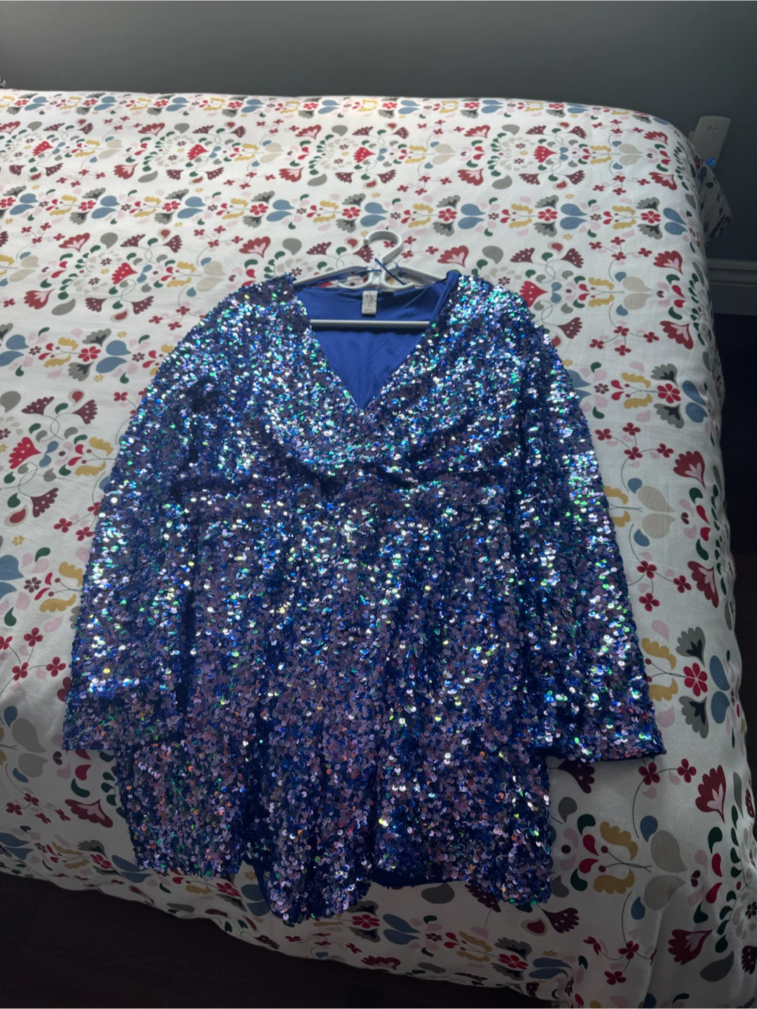 Joie Blue Sequin Long Sleeve jumper