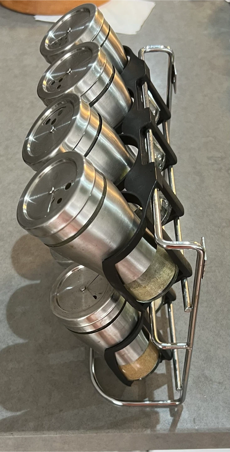 8-Piece Stainless Steel Spice Rack Set - photo 2
