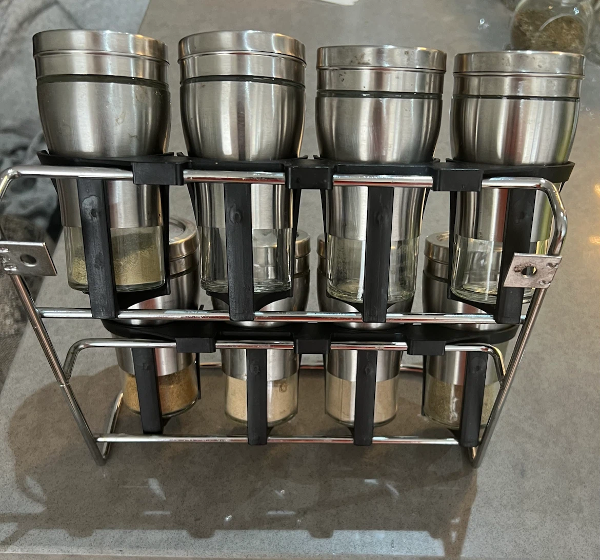 8-Piece Stainless Steel Spice Rack Set - photo 3