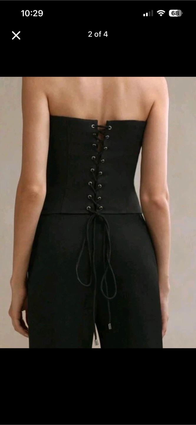 Black Sequin Corset Top - NEW w tag - photo 3