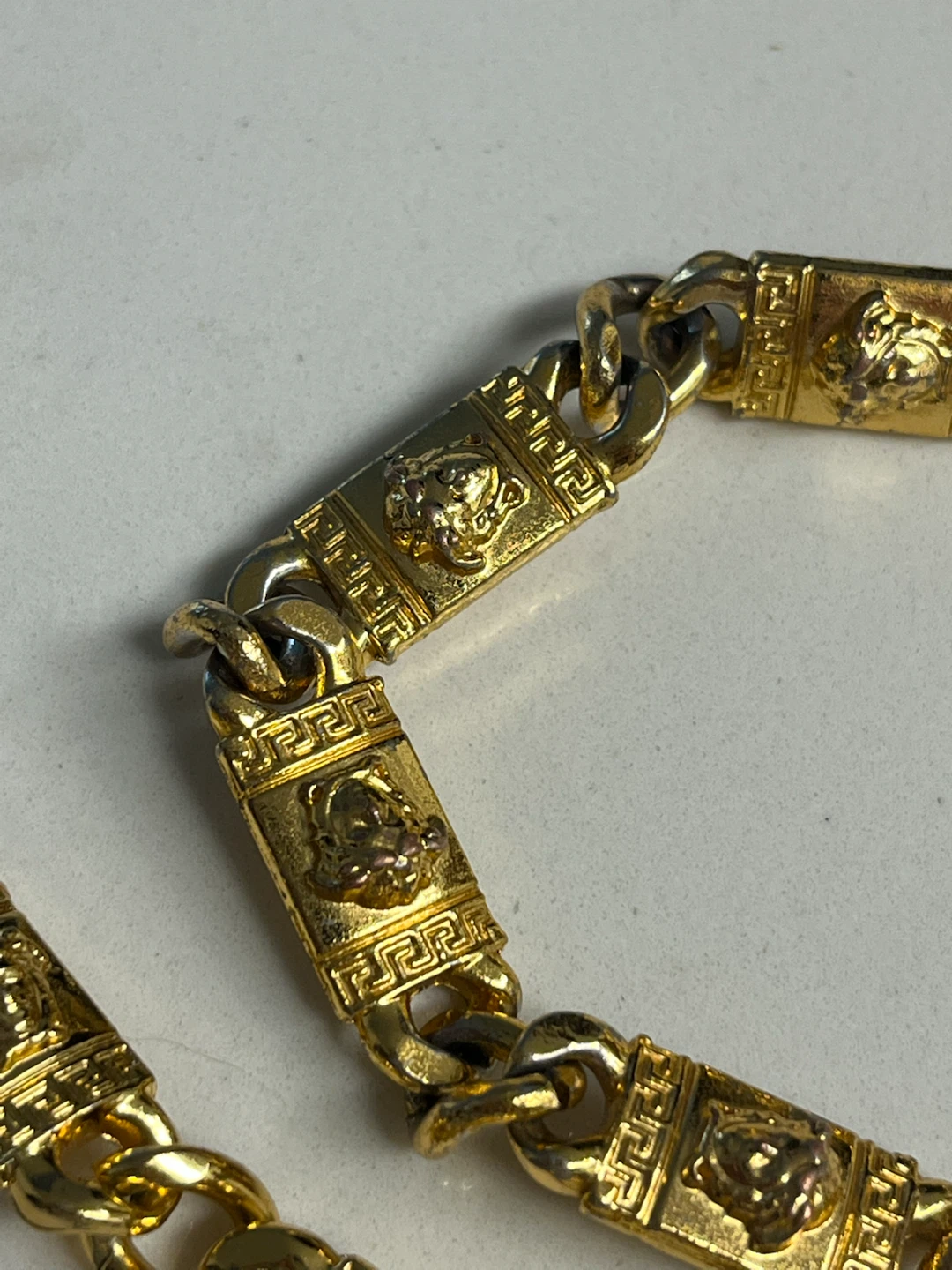 Gold Tone Medusa Link Bracelet - photo 2