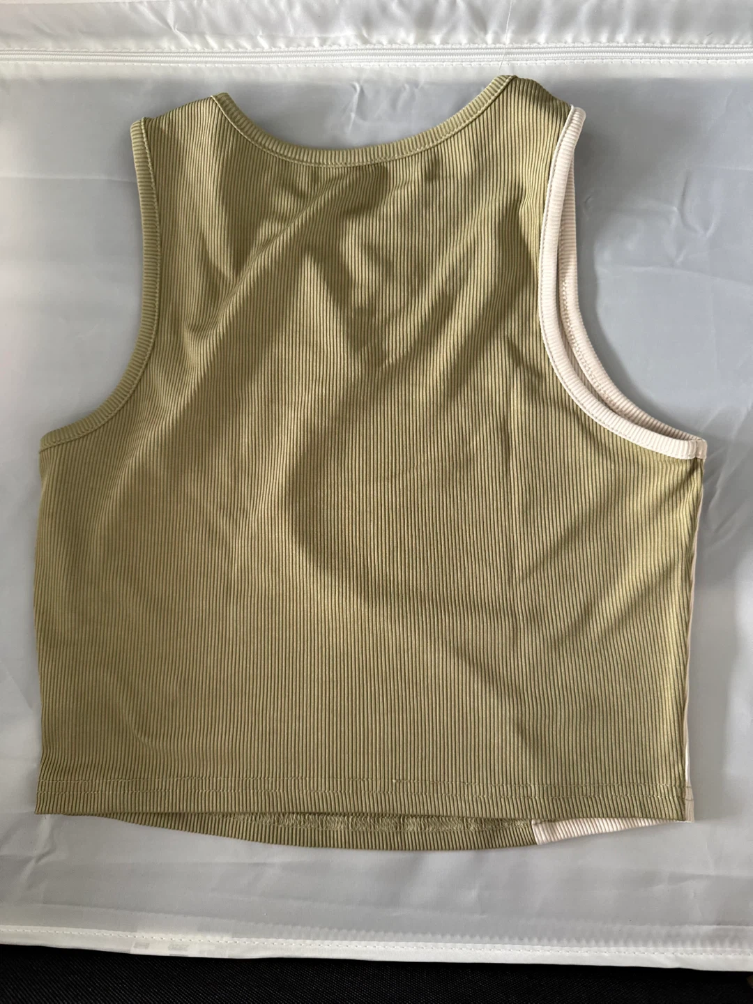 Two-Tone Ribbed Tank Top - M - photo 2