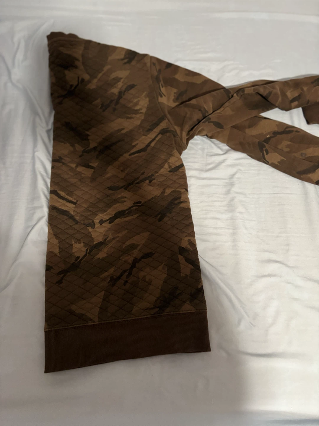 Brown Camo Crewneck Sweatshirt with Pocket