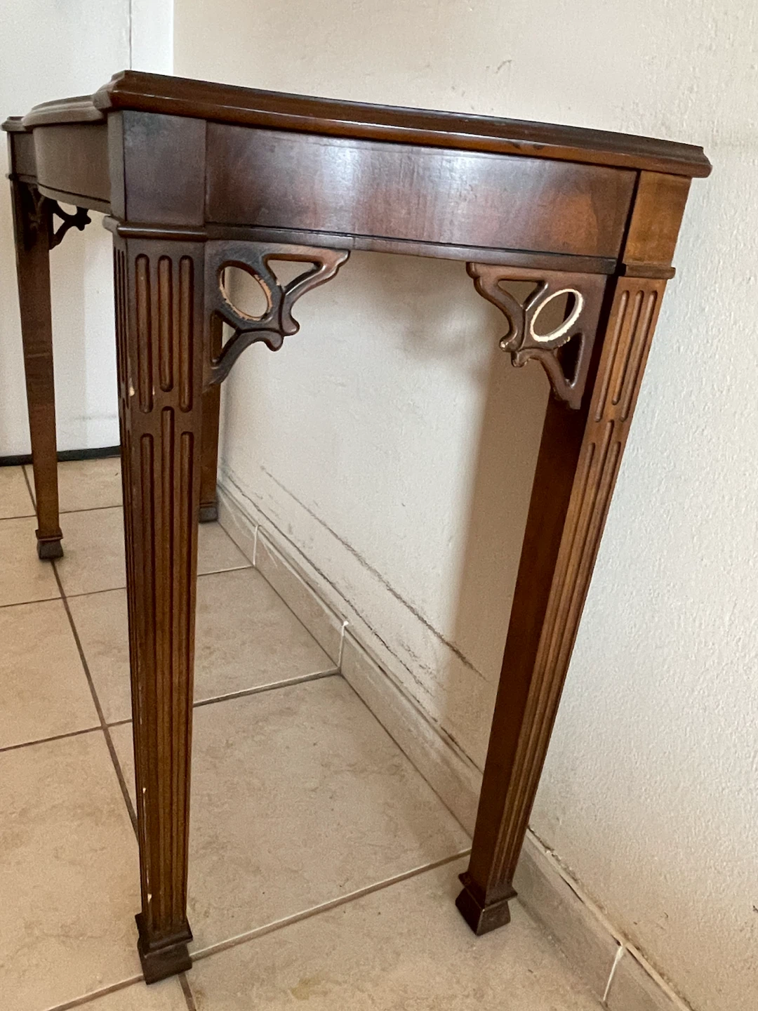 Vintage Wood Console Table - photo 2
