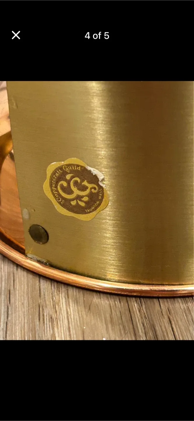 Wall Sconce Candlestick Holder Copper and Brass - photo 3