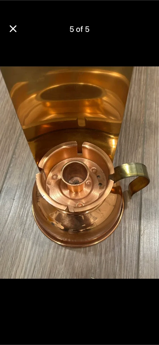 Wall Sconce Candlestick Holder Copper and Brass - photo 4
