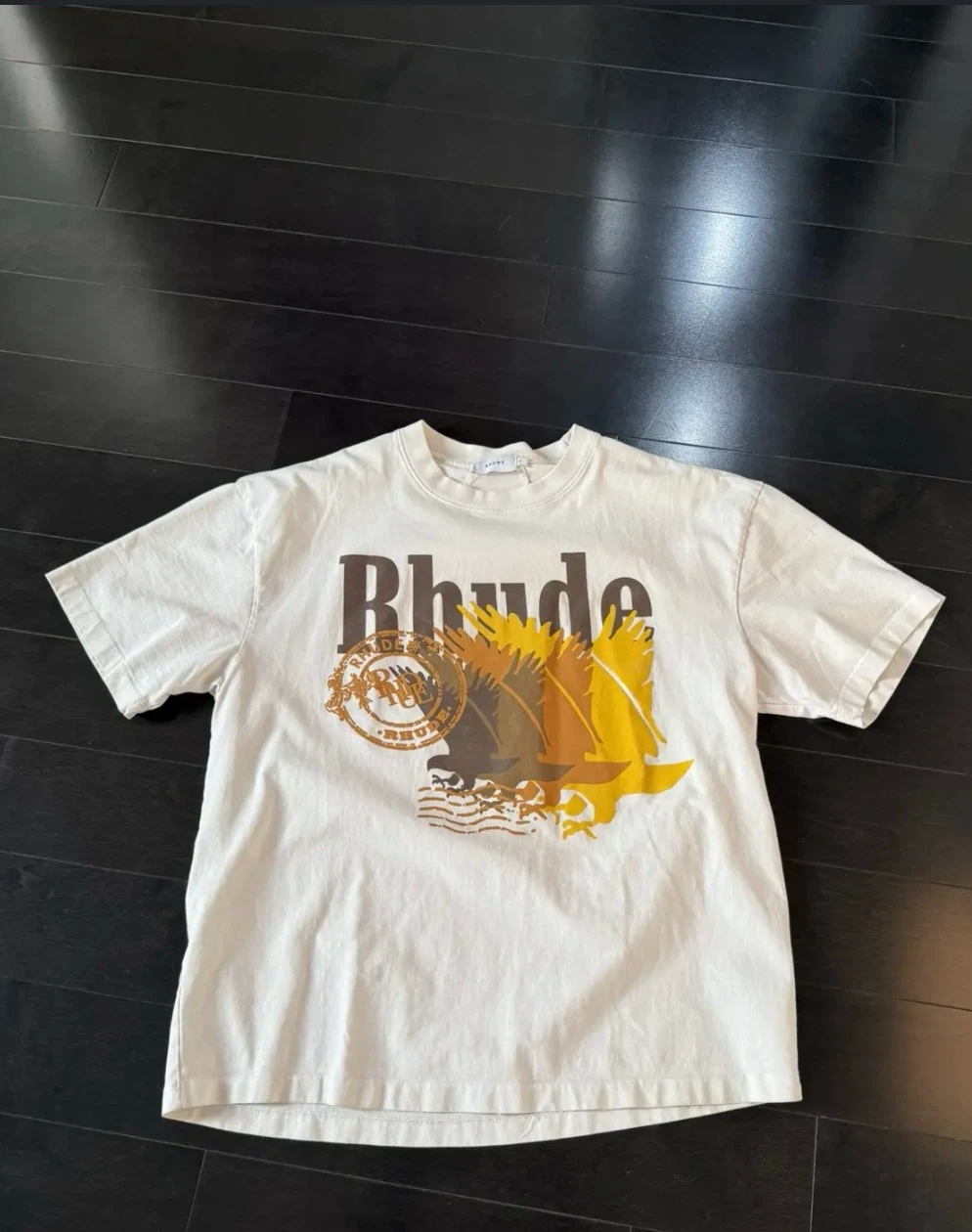 Authentic Rhude T-Shirt White Graphic Print