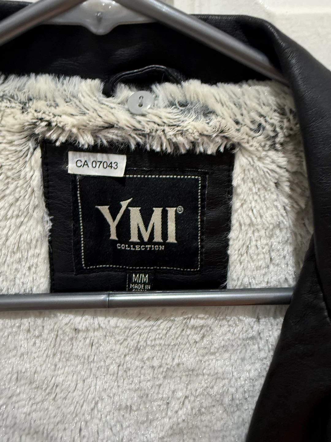 Faux Leather Sherpa Lined Jacket - photo 3