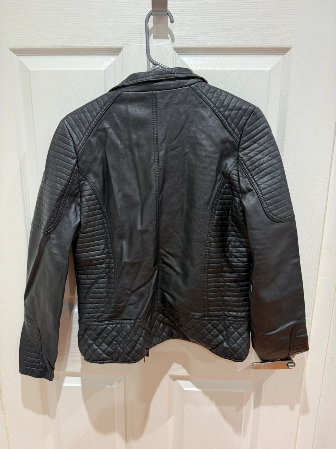Faux Leather Sherpa Lined Jacket - photo 4