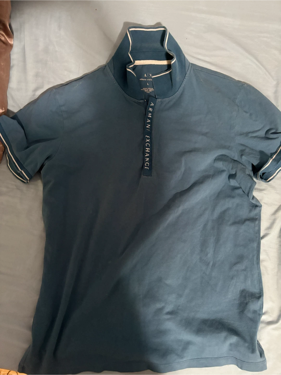 Armani Exchange Men's Blue Polo Shirt