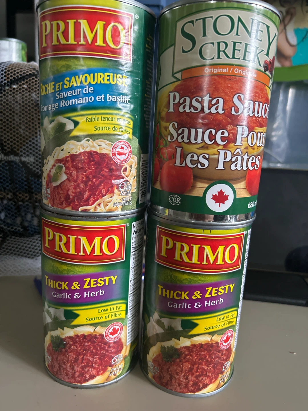 Primo Thick & Zesty Garlic & Herb Pasta Sauce (2 cans)