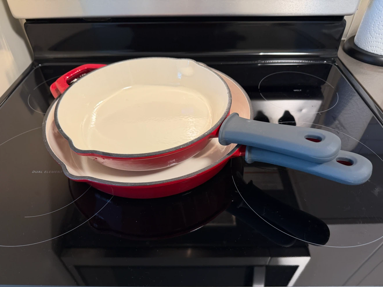 Tramontina Enamelled Cast Iron Skillet 2-Piece Set - Red