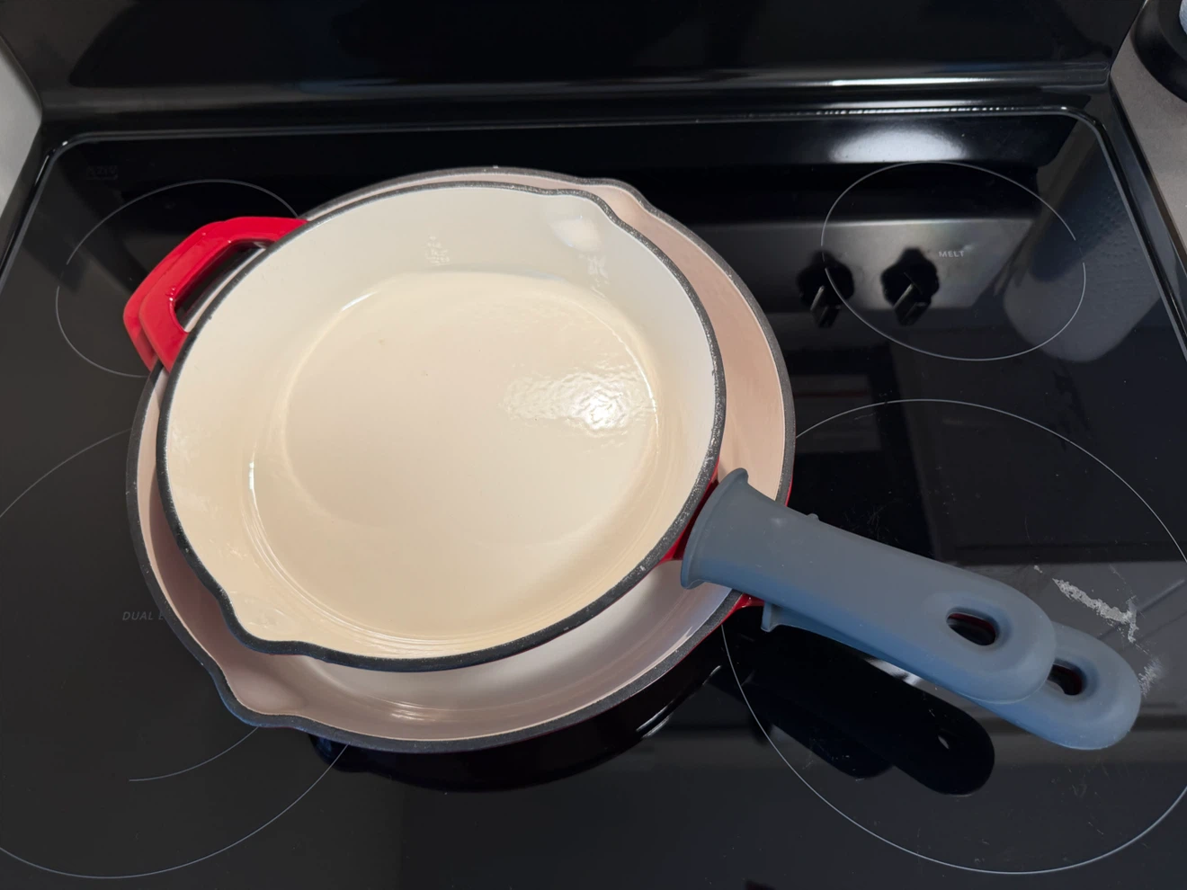 Tramontina Enamelled Cast Iron Skillet 2-Piece Set - Red - photo 4