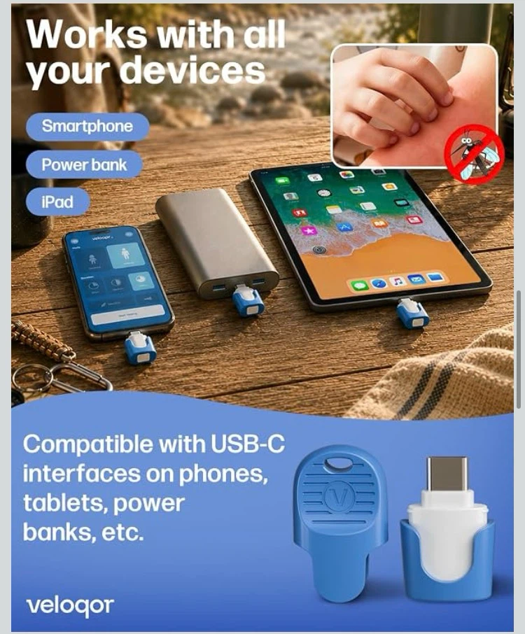 Veloqor USB-C Insect Bite Healer with Flashlight - photo 5