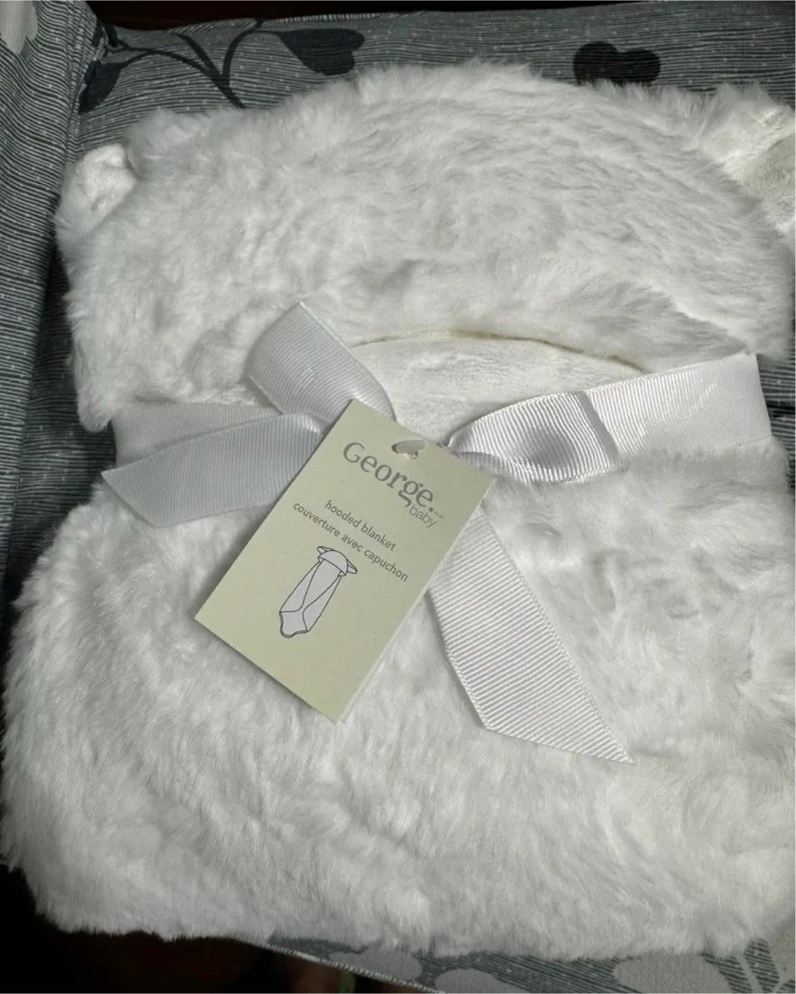 Baby White Hooded Blanket