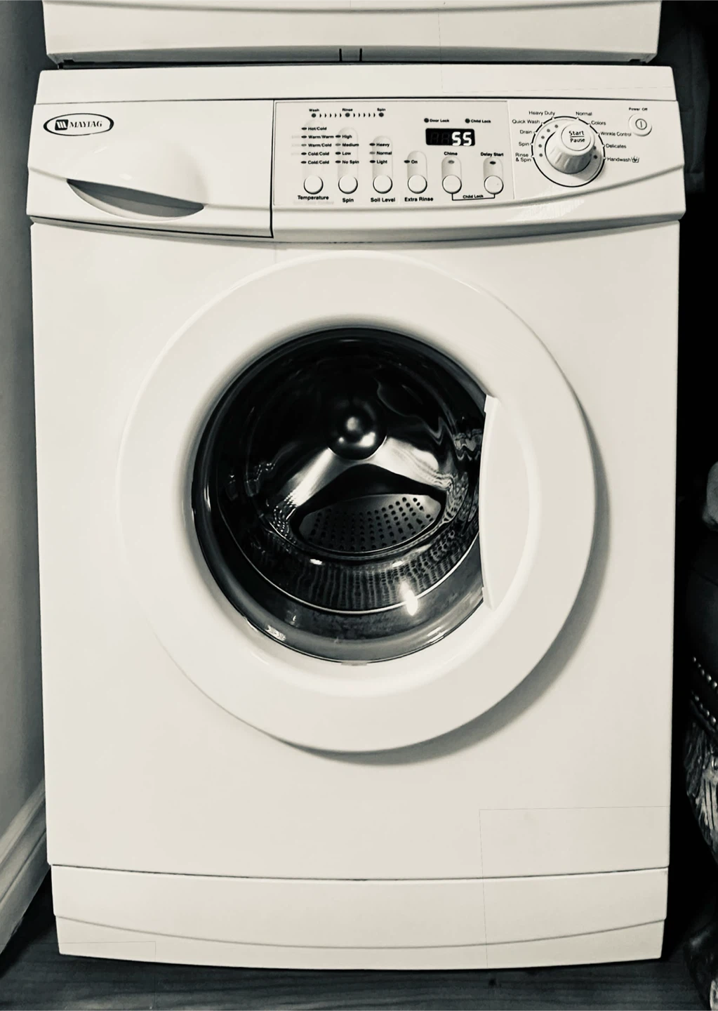 Maytag 24” Stacked Front Load Washer and Electric Dryer Set - photo 2