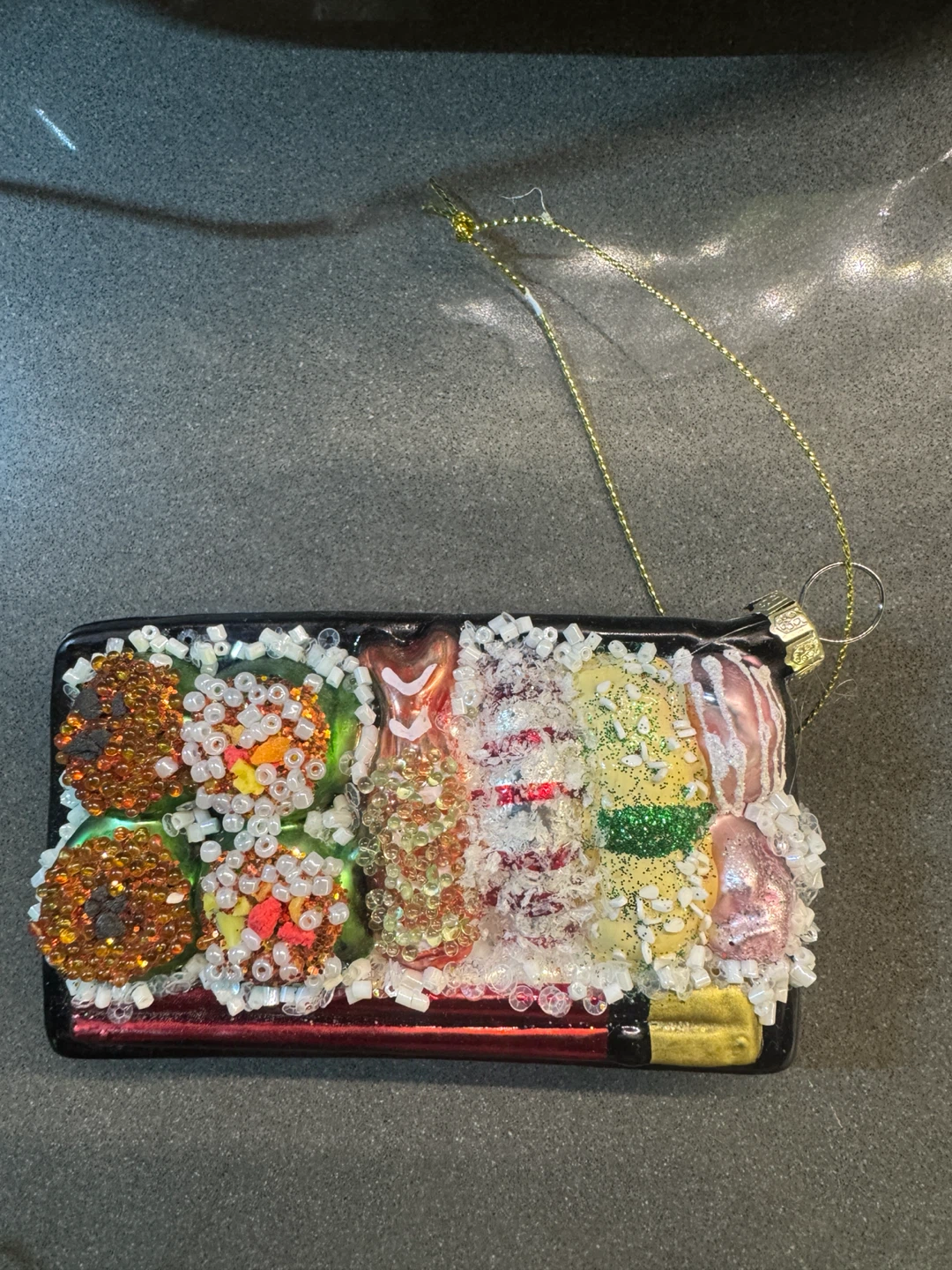 Glass Sushi Platter Ornament