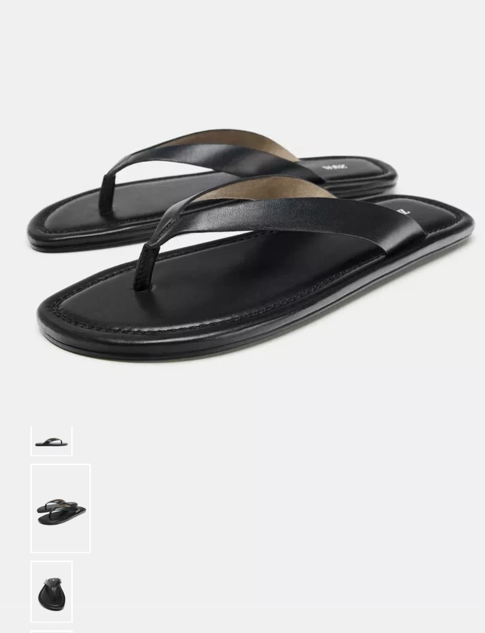 Black Leather Zara sandal 37size - photo 3