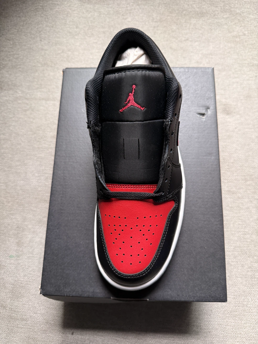 Air Jordan 1 Low Black Red - photo 3