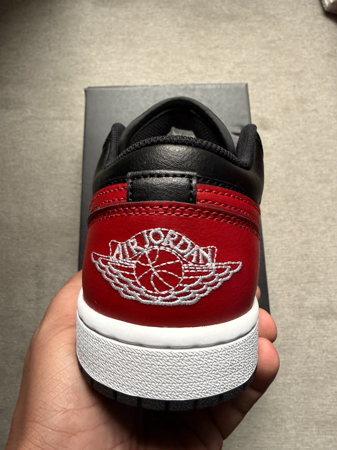 Air Jordan 1 Low Black Red - photo 5