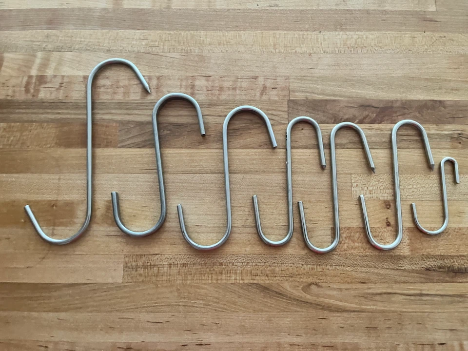 Set of 7 Stainless Steel Restaurant S Hooks