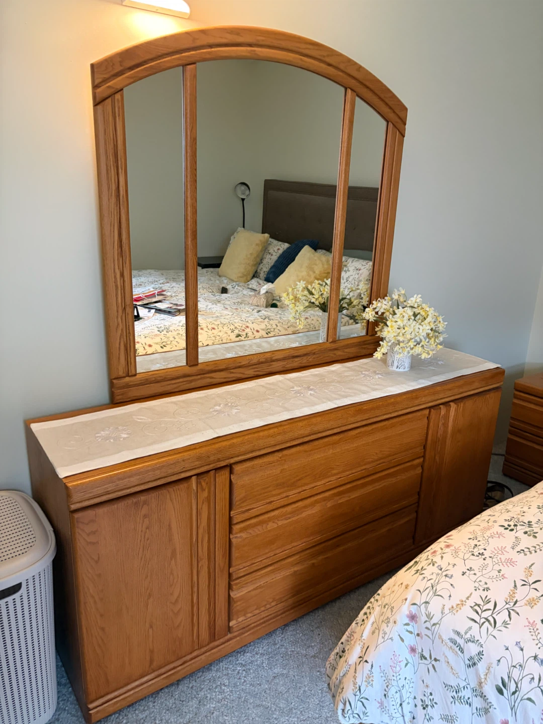 Wooden Dresser with Mirror - photo 3