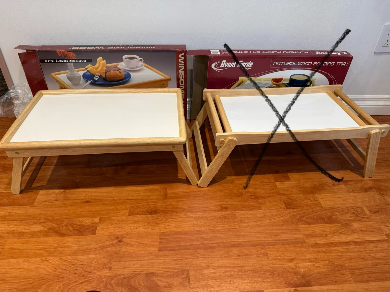 Wood Folding Bed Tray