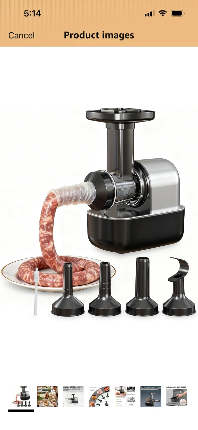 Brand New -Intermain Electric Meat Grinder & Sausage Stuffer