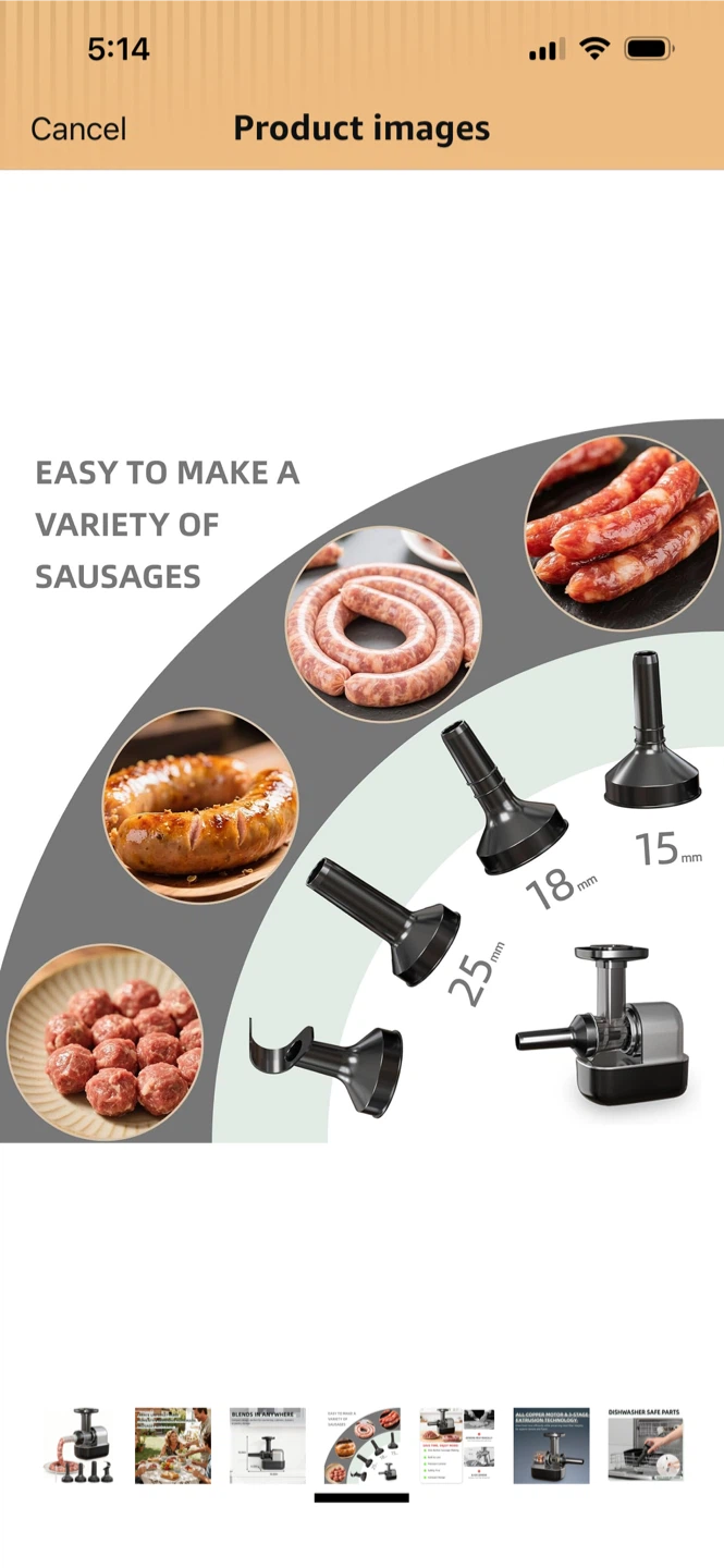 Brand New -Intermain Electric Meat Grinder & Sausage Stuffer - photo 2