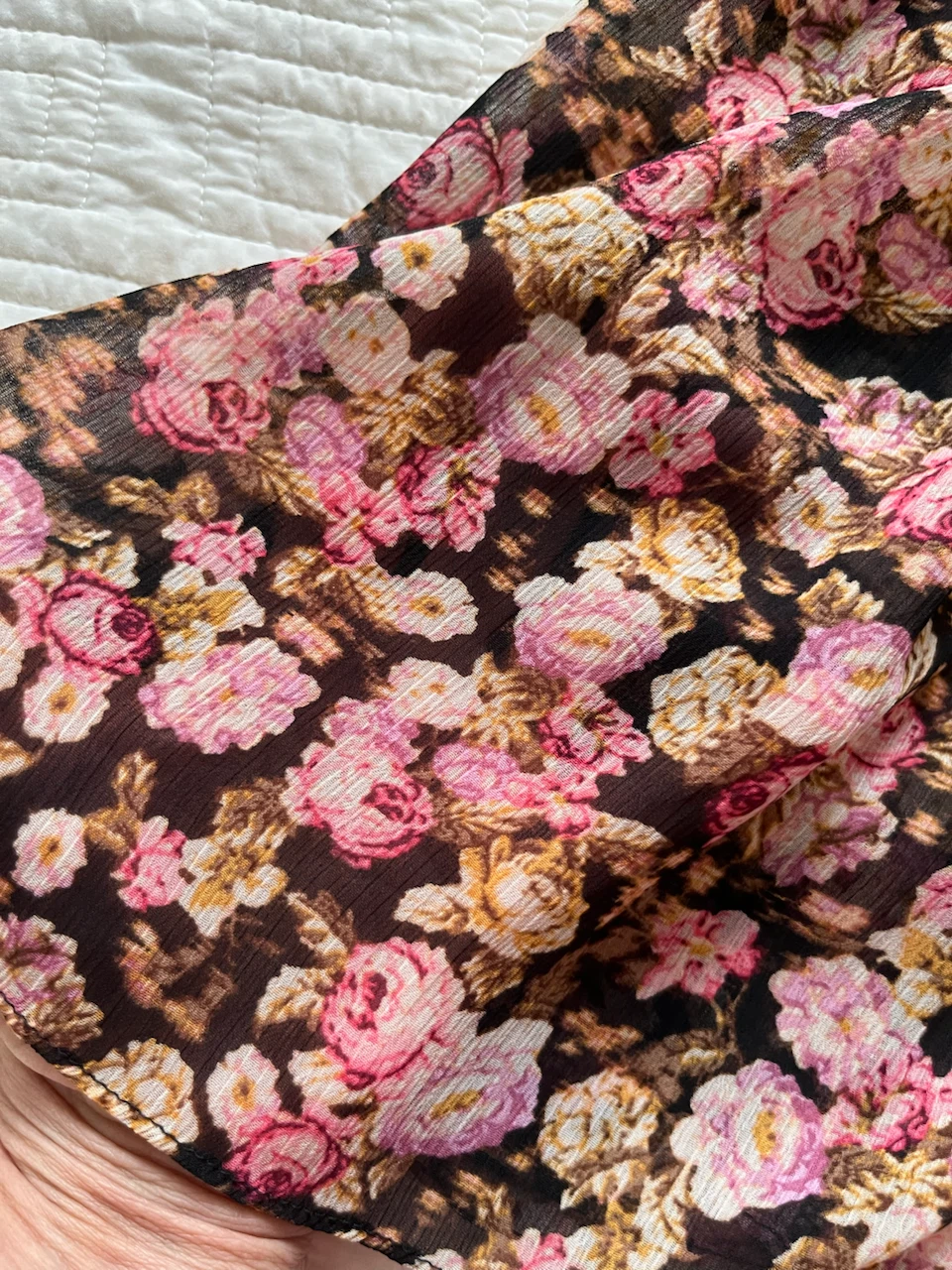 Floral Long Sleeve Maxi Dress - Size L - photo 2