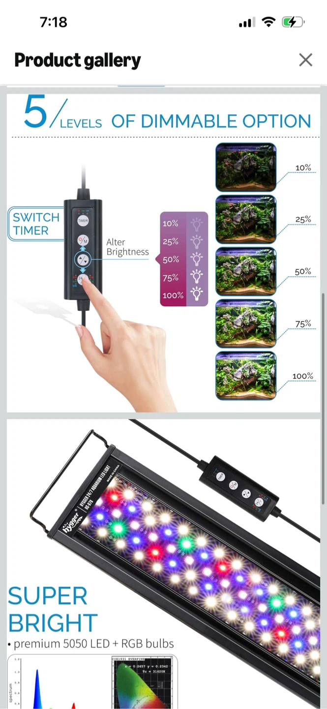 New-Hygger HG-978 Aquarium LED Light - photo 2