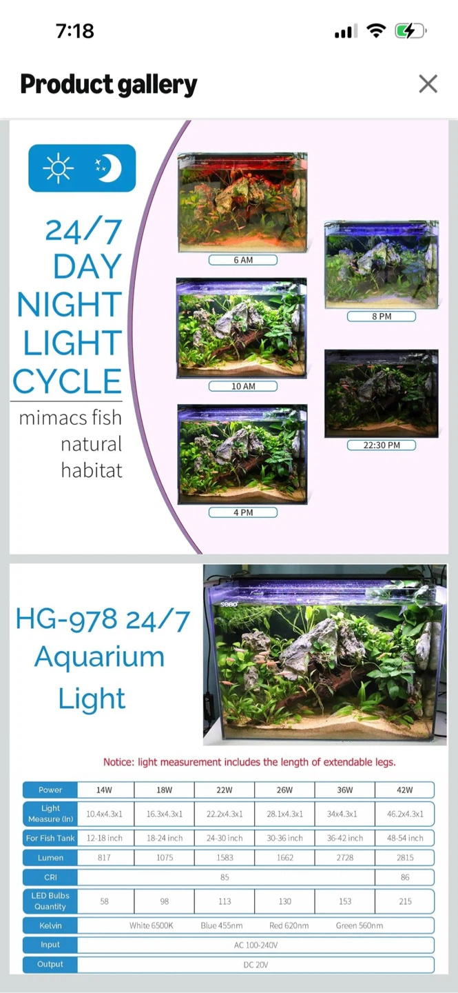 New-Hygger HG-978 Aquarium LED Light - photo 3