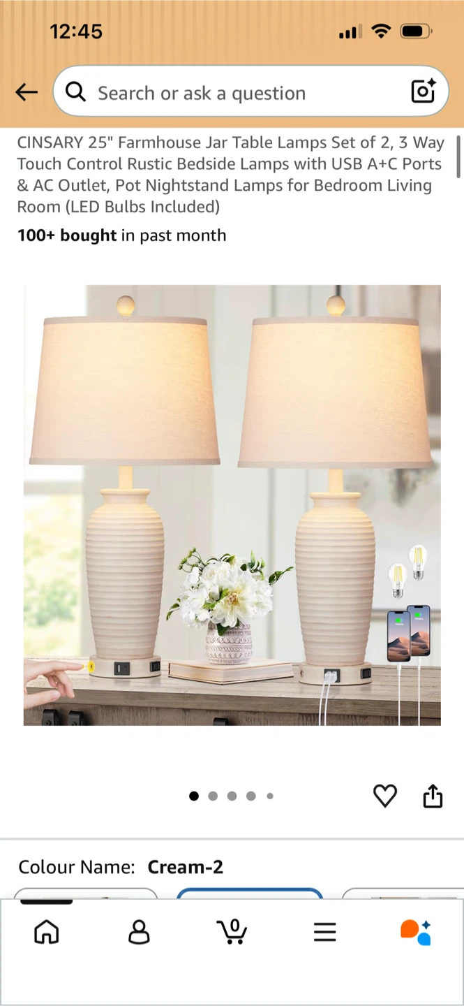 Brand New-CINSARY 25" Farmhouse Table Lamps Set of 2 - photo 4