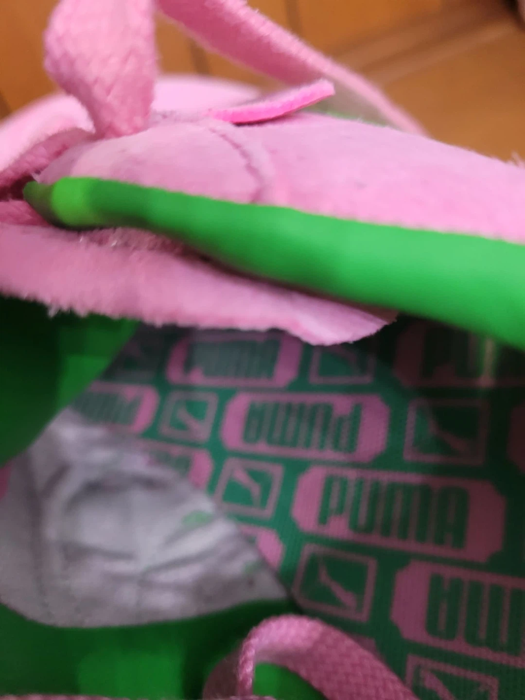 Puma Palermo Pink & Green Suede Sneakers size 11.5 - photo 2