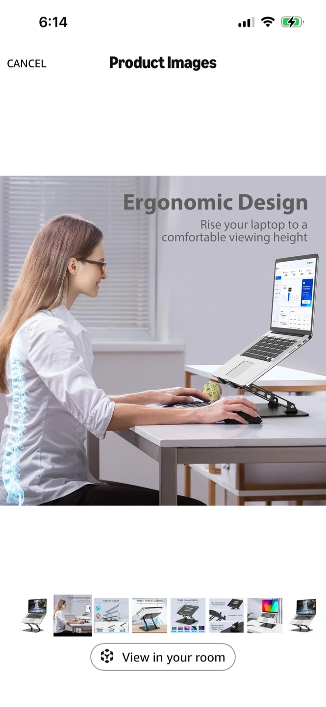 New -Adjustable Laptop Stand for 10-15.6 inch Laptops - photo 2