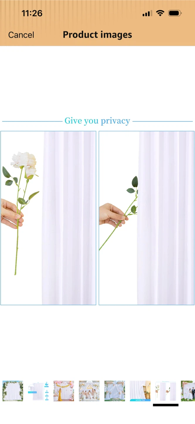 New-White Draping Fabric Backdrop - photo 3