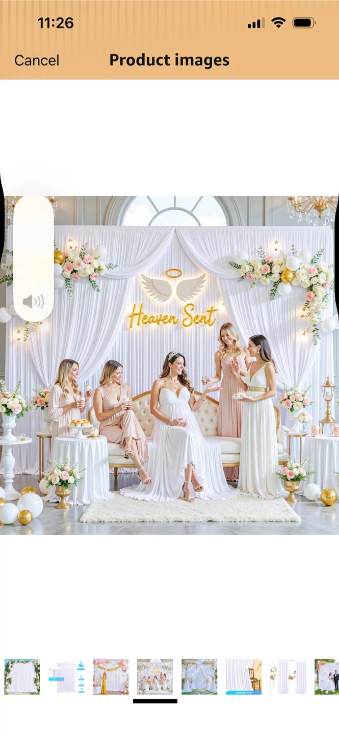 New-White Draping Fabric Backdrop - photo 4