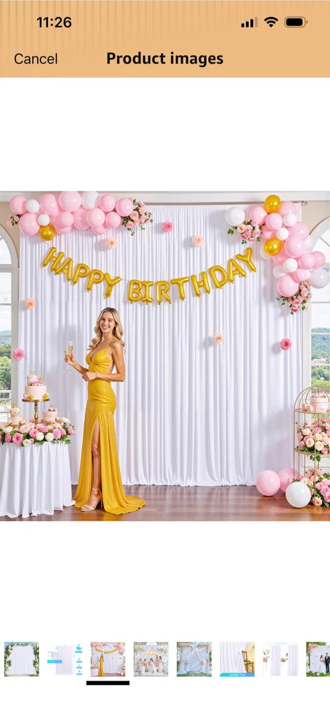 New-White Draping Fabric Backdrop - photo 5