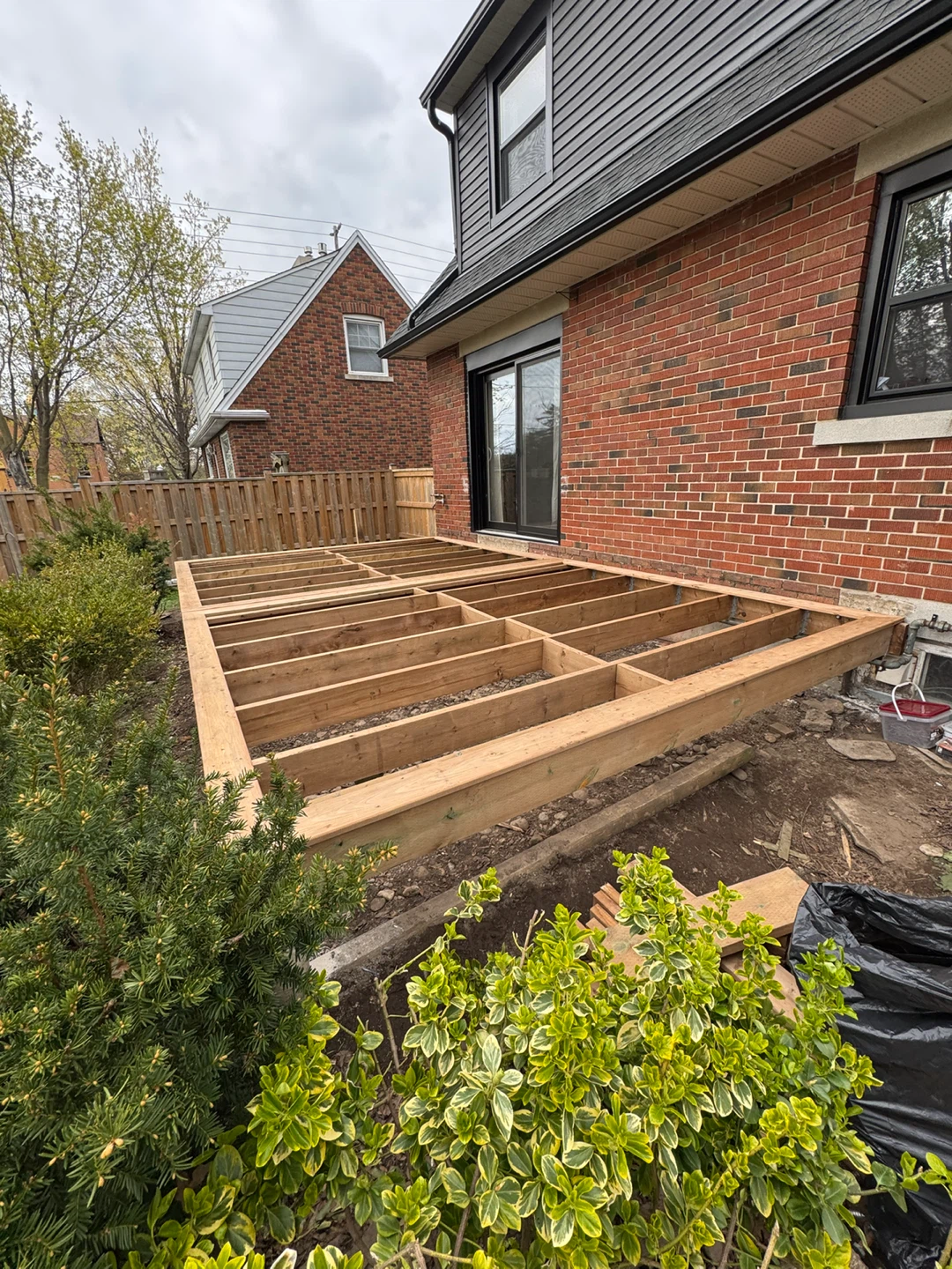 Wooden Decking with Railings
