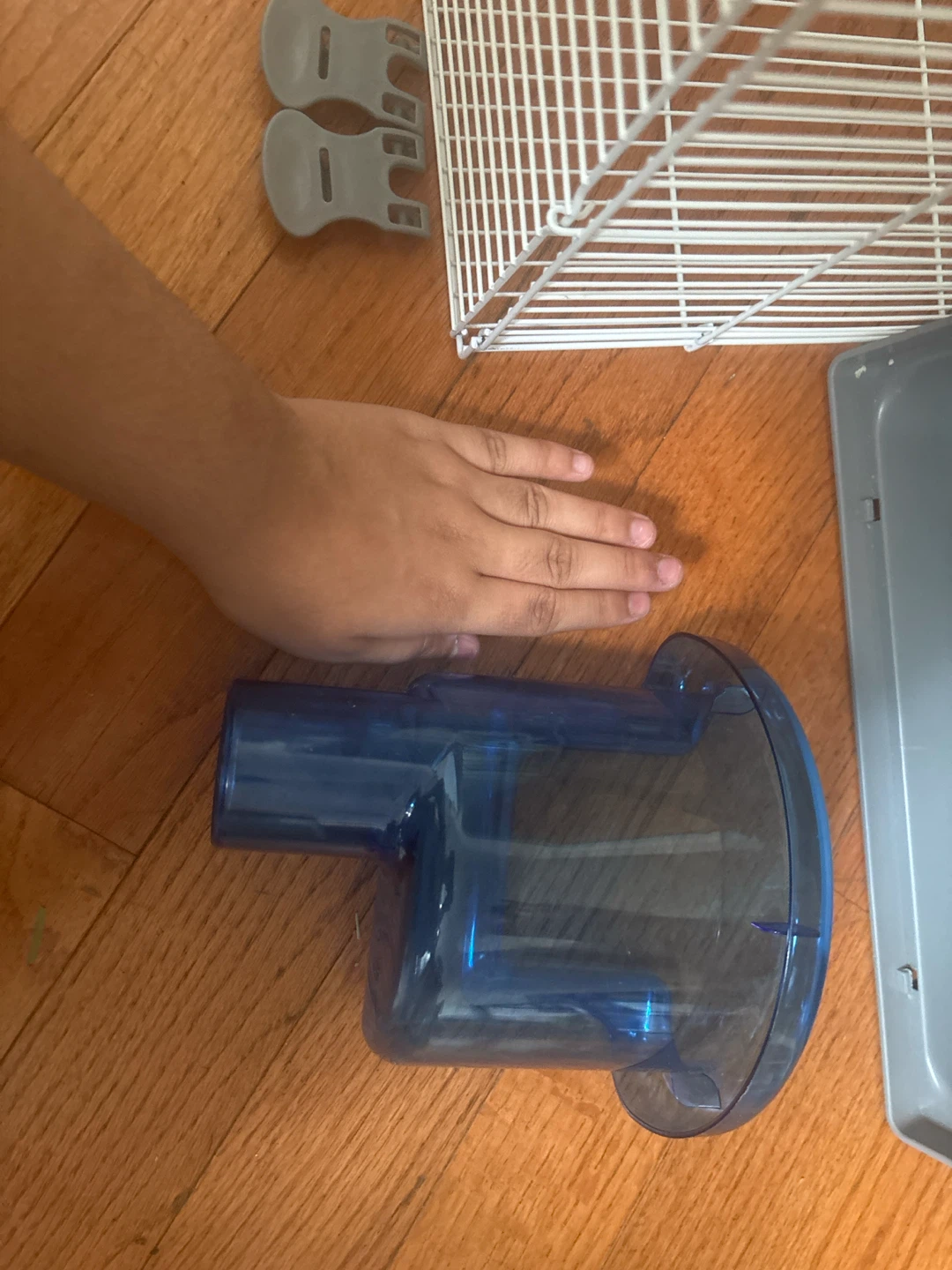Hamster travel cage with blue clear hideaway - photo 2