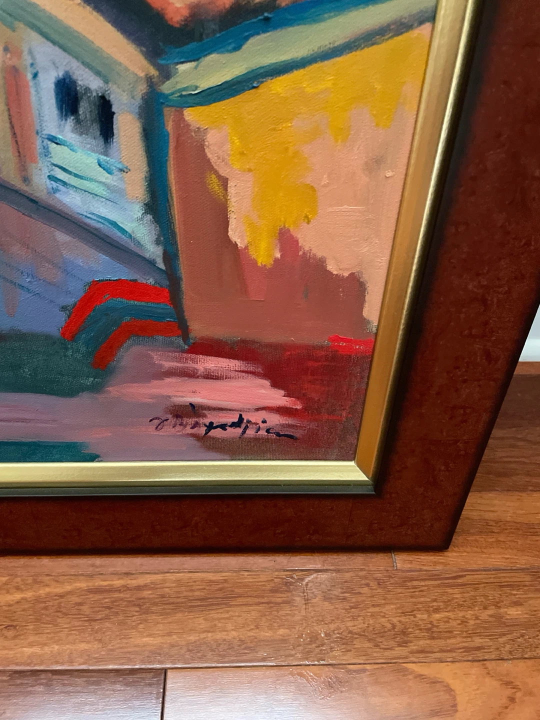 Vibrant Framed Landscape Oil Painting - photo 2