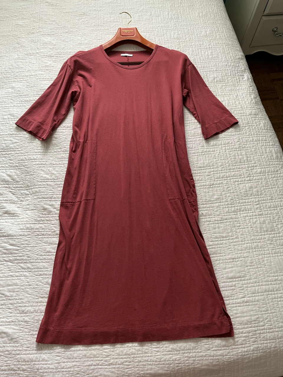 ZARA Woman Red Crew Neck Maxi Dress Size L